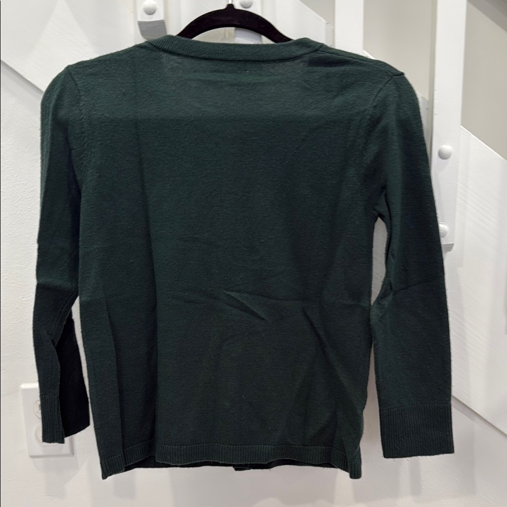 Kate Spade Dark Green Cardigan Sweater with Bow Detail - Picture 5 of 6